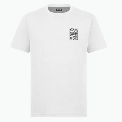 MOSE - WAVES SEMI REGULAR TEE - WHITE & BLACK